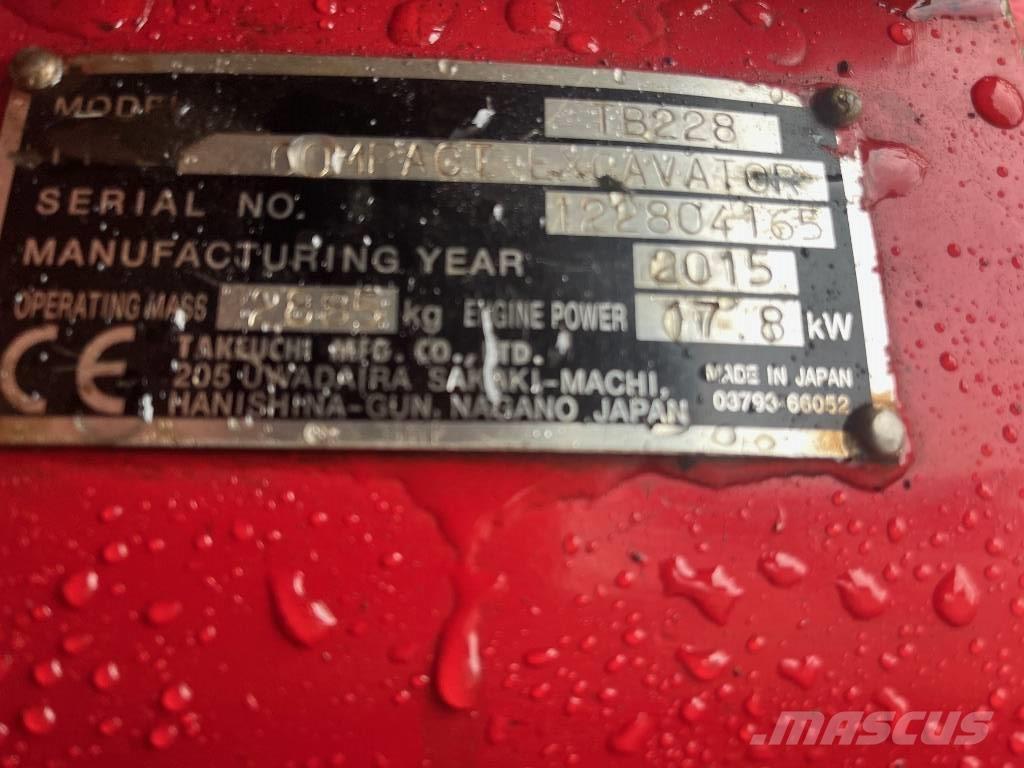 Takeuchi TB 228 Minikaivukoneet < 7t