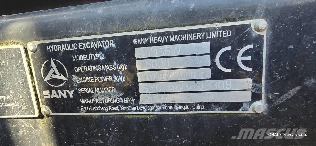 Sany SY 155 W Pyöräkaivukoneet