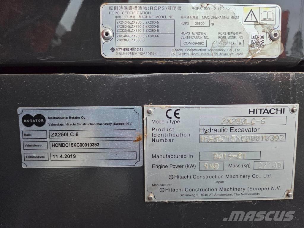 Hitachi ZX 250 LC-6 Telakaivukoneet