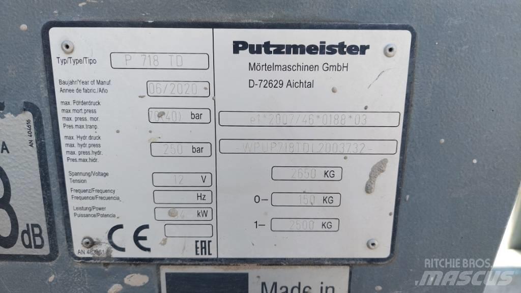 Putzmeister P 718 TD Betonipumppuautot
