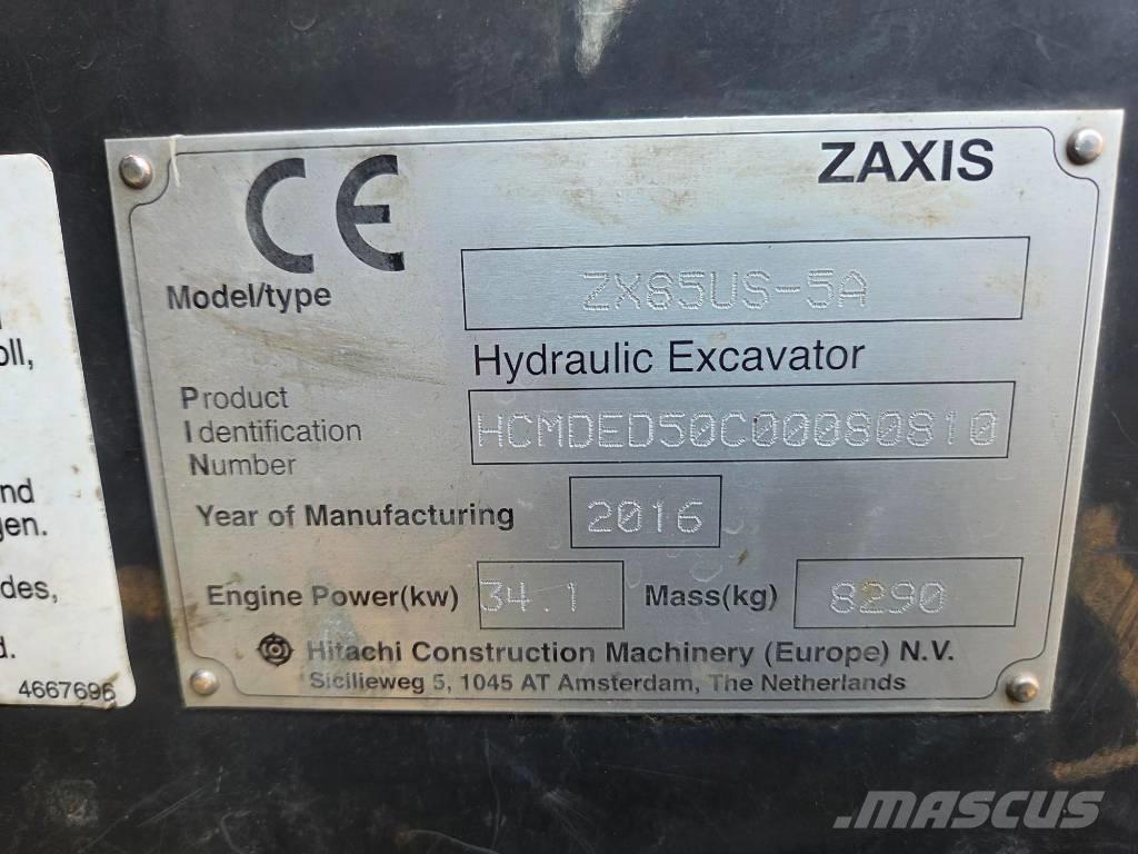 Hitachi ZX 85 US-5 A Midikaivukoneet 7t - 12t