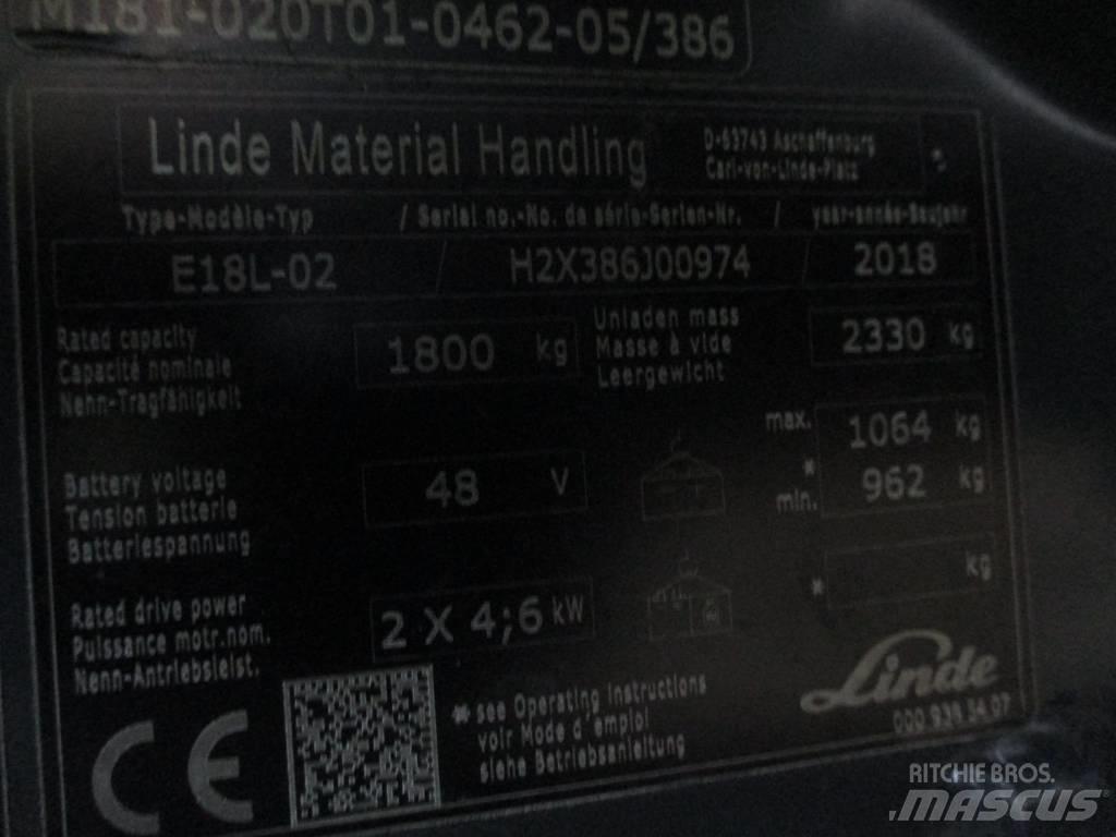 Linde E18L Sähkötrukit