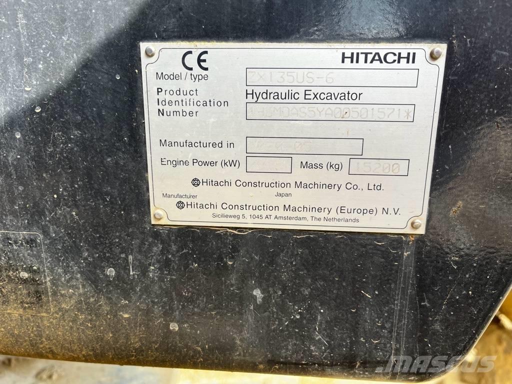 Hitachi ZX135US-6-2P Telakaivukoneet