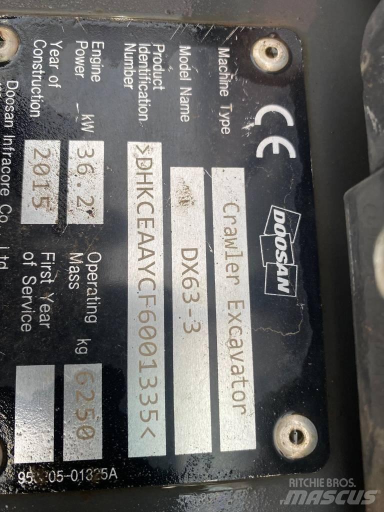 Doosan DX 63-3 Minikaivukoneet < 7t