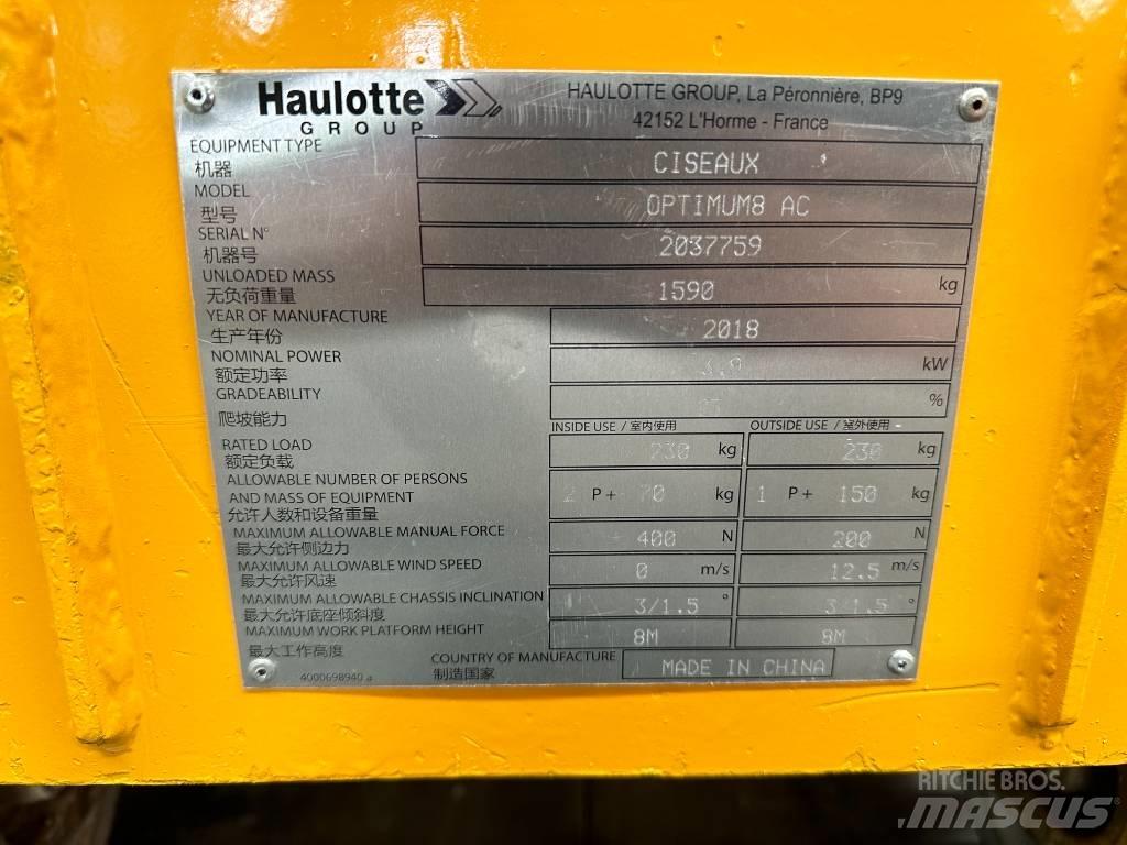 Haulotte OPTIMUM 8 Saksilavat