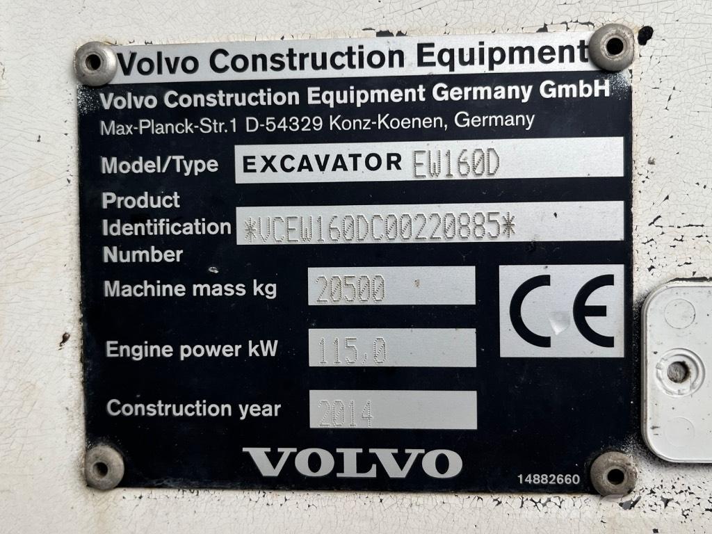 Volvo EW 160 D Pyöräkaivukoneet