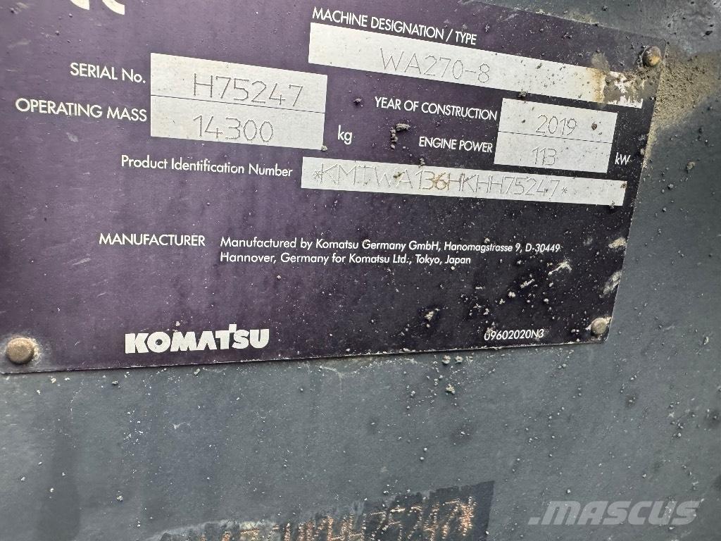 Komatsu WA 270-8 Pyöräkuormaajat