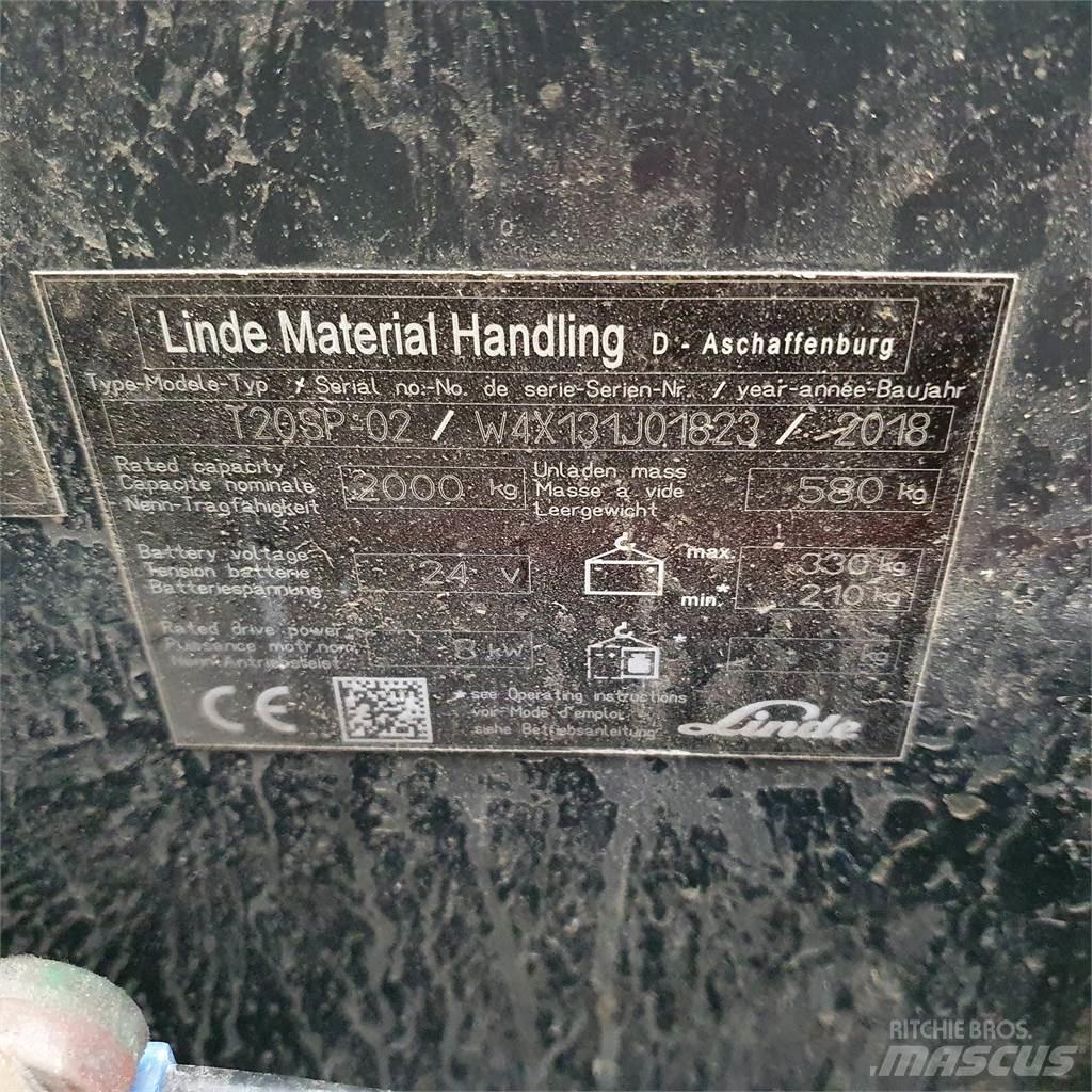 Linde T20SP kurz Lavansiirtotrukit