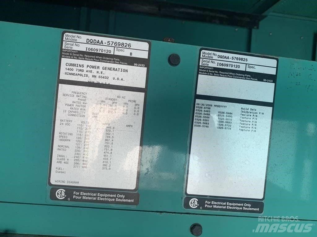 Cummins QSL9 Dieselgeneraattorit