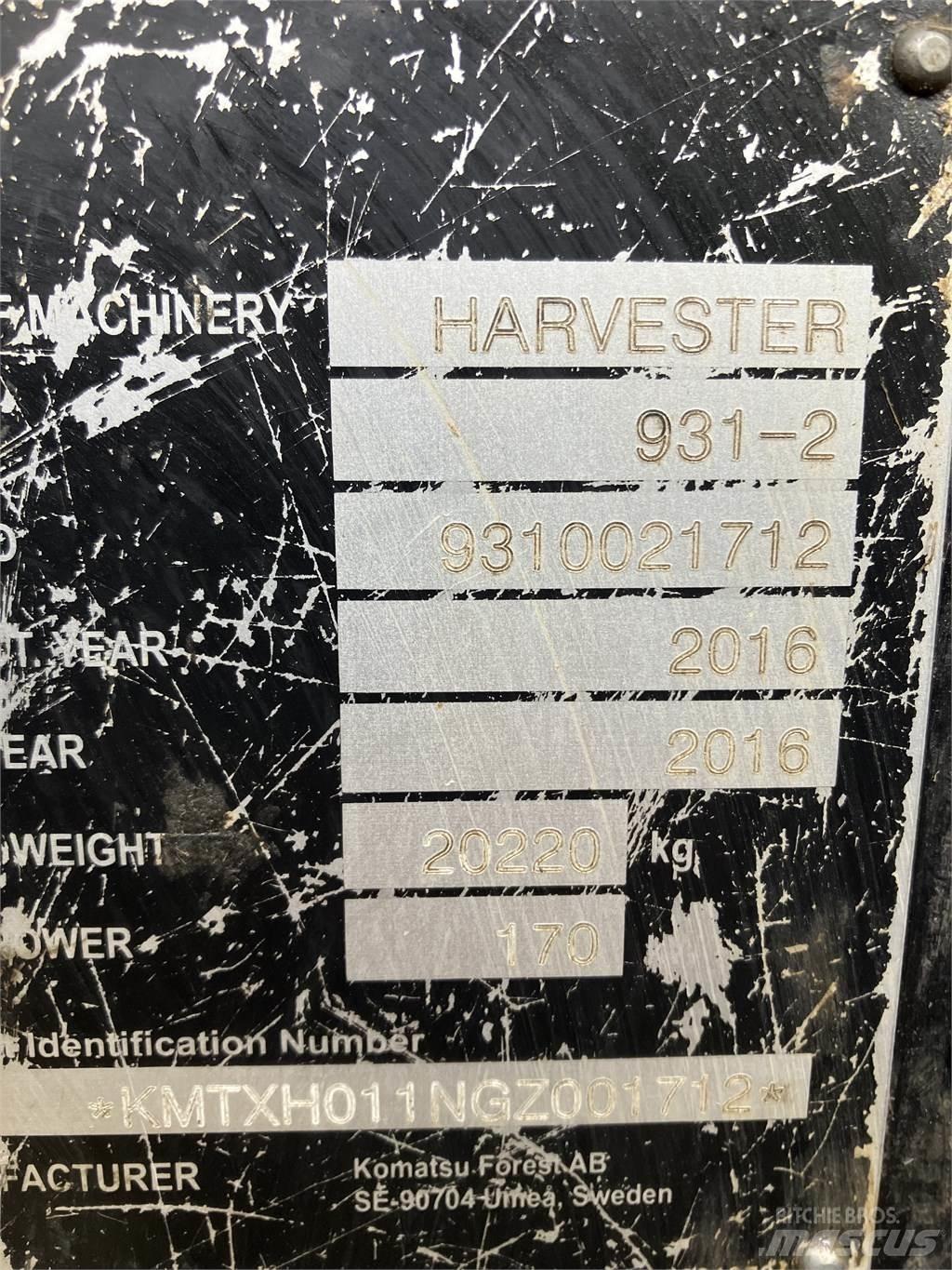 Komatsu 931.2 Harvesterit