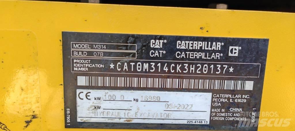 CAT 314 Pyöräkaivukoneet