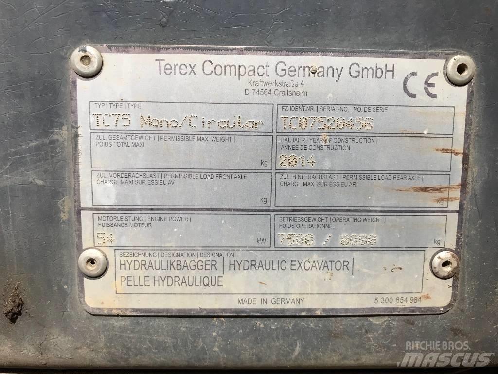 Terex TC 75 Midikaivukoneet 7t - 12t