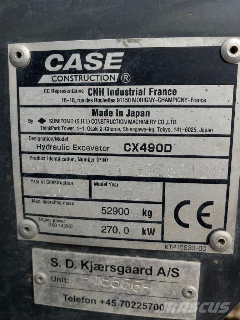 CASE CX 490 D Telakaivukoneet