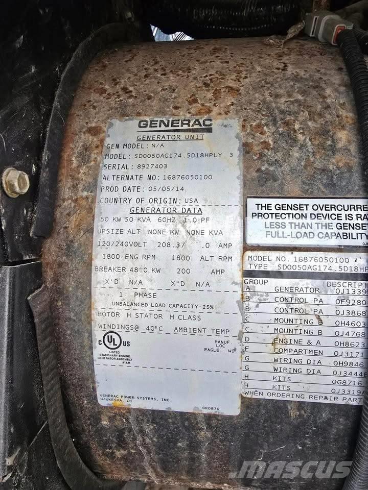 Generac 50 KW Dieselgeneraattorit
