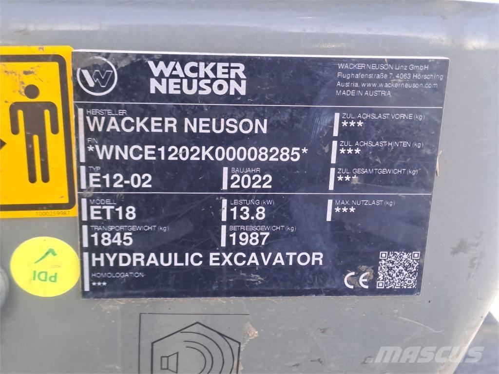 Wacker Neuson ET18 Telakaivukoneet