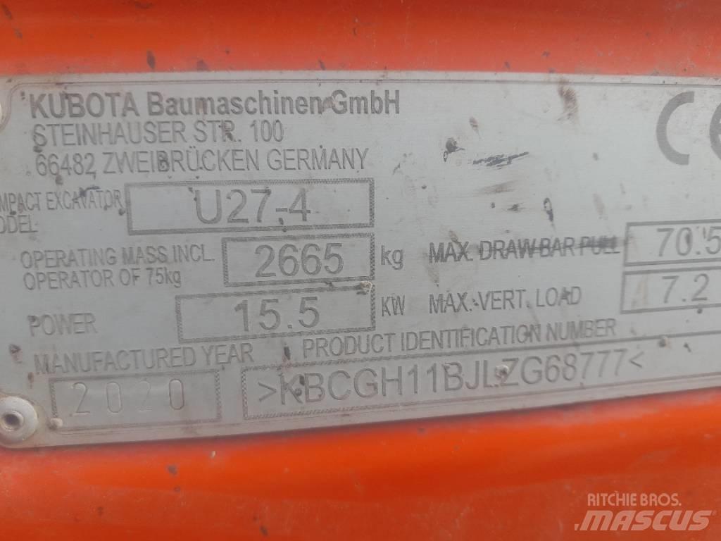 Kubota U 27-4 Minikaivukoneet < 7t