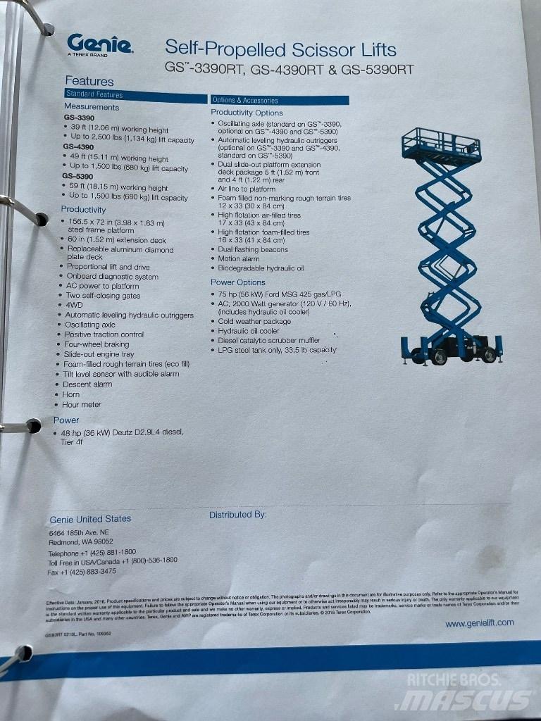 Genie GS 5390 RT Saksilavat
