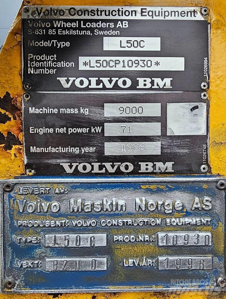 Volvo L 50 C Pyöräkuormaajat