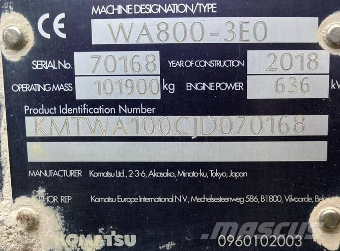 Komatsu WA 800-3 Pyöräkuormaajat