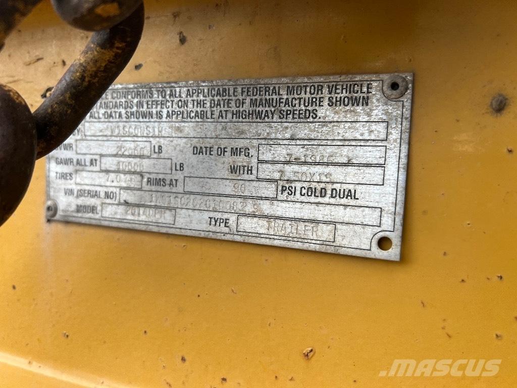  Wisconsin 20TADPH Lavaperävaunut