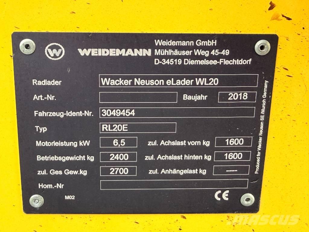 Wacker Neuson WL20e Pyöräkuormaajat