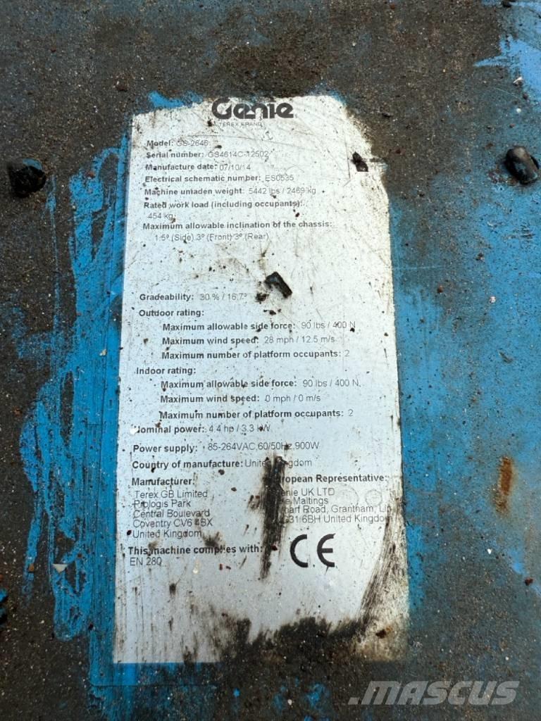 Genie GS2646 Saksilavat
