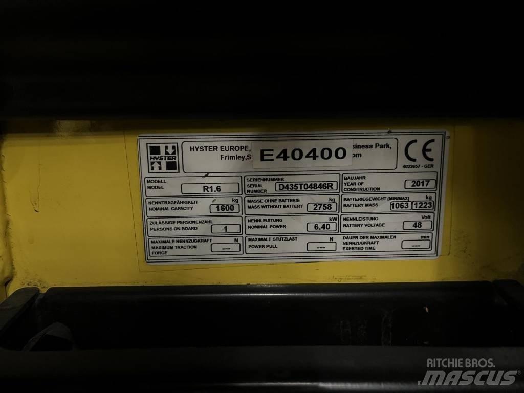 Hyster R1.6 Työntömastotrukit