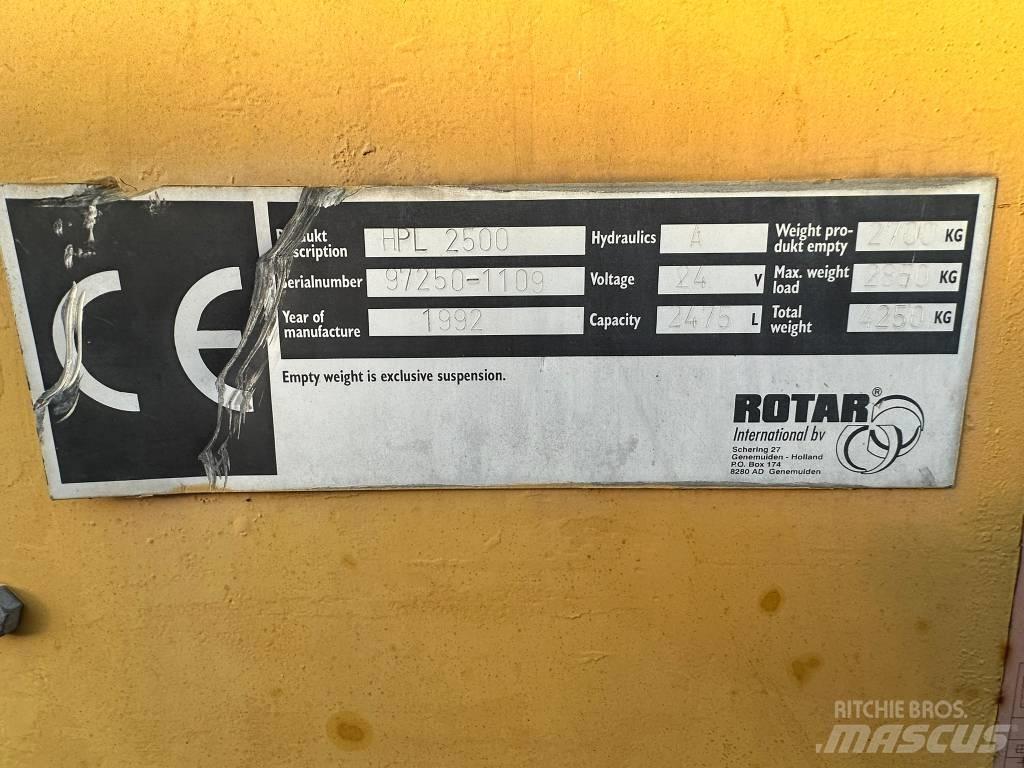 Rotar HPL 2500 Jätteenlajittelukalustot