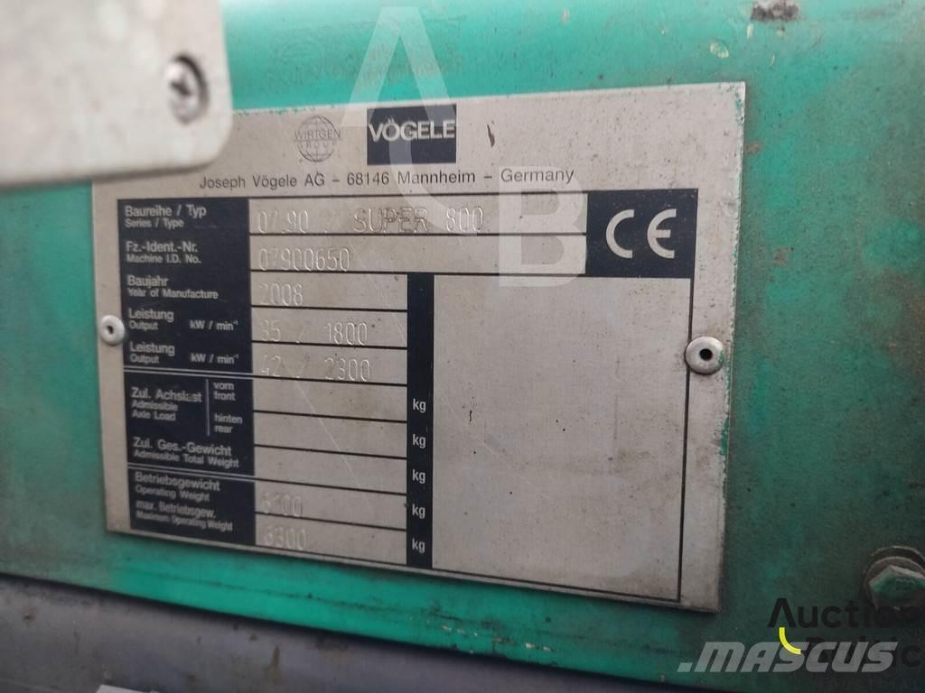 Vögele Super 800 Asfalttikoneet