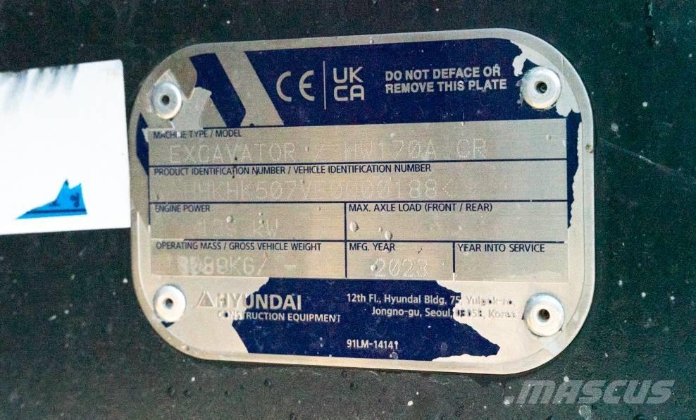 Hyundai HW 170 ACR Pyöräkaivukoneet