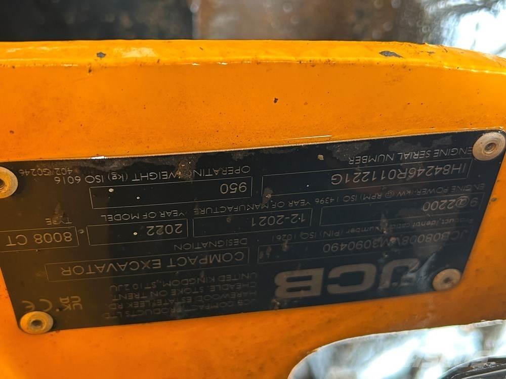 JCB MICRO 8008 Minikaivukoneet < 7t