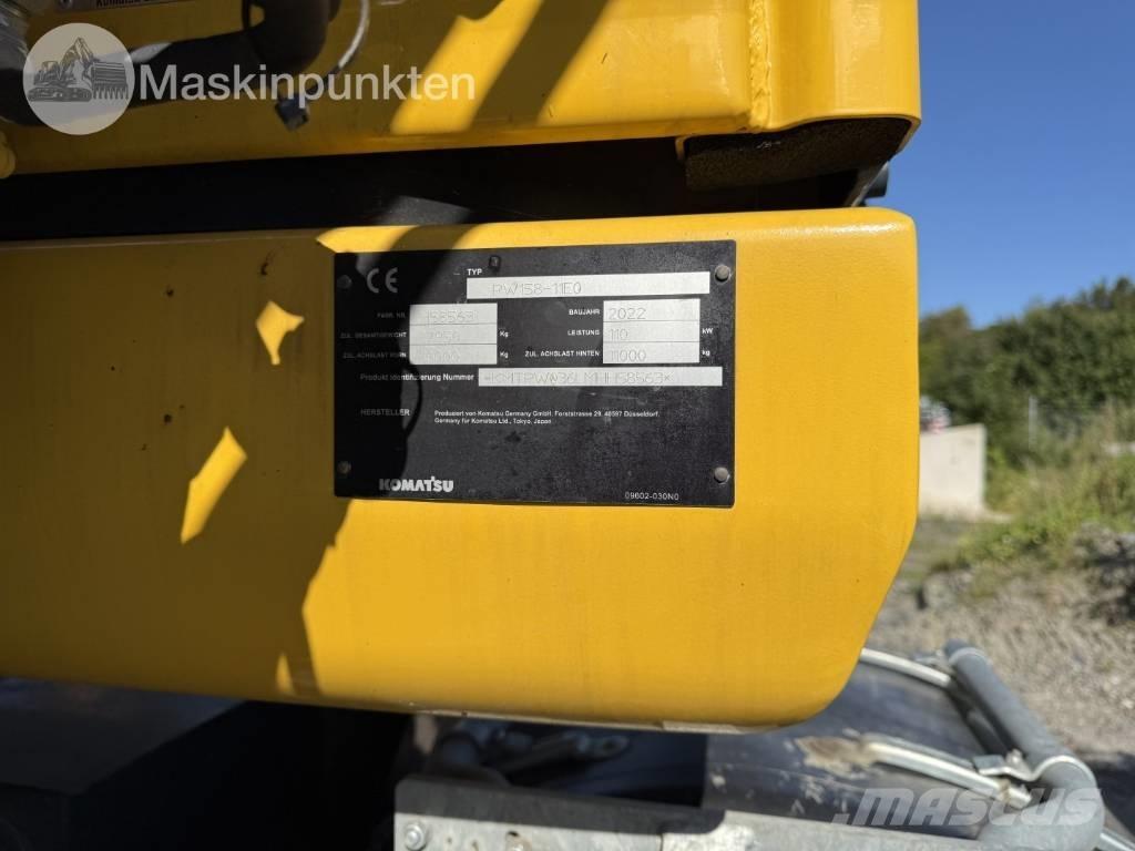 Komatsu PW 158 Pyöräkaivukoneet