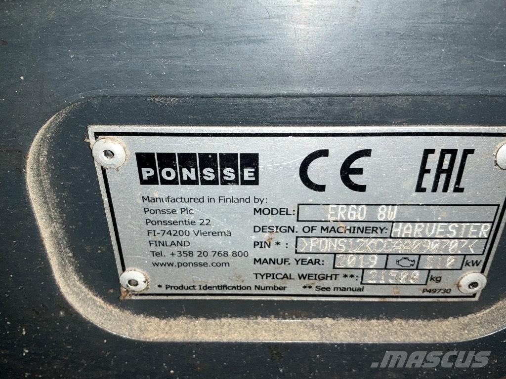 Ponsse ERGO 8W Harvesterit