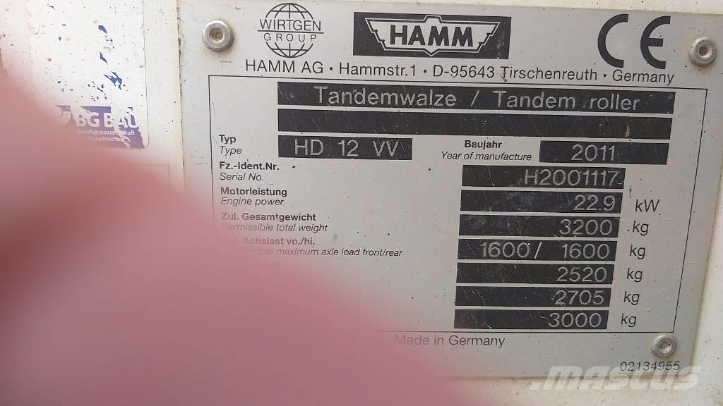 Hamm HD 12 VV Tandemjyrät