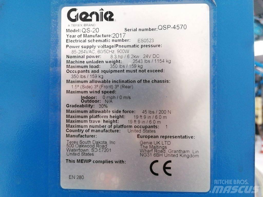 Genie QS-20 Teleskooppipuominostimet