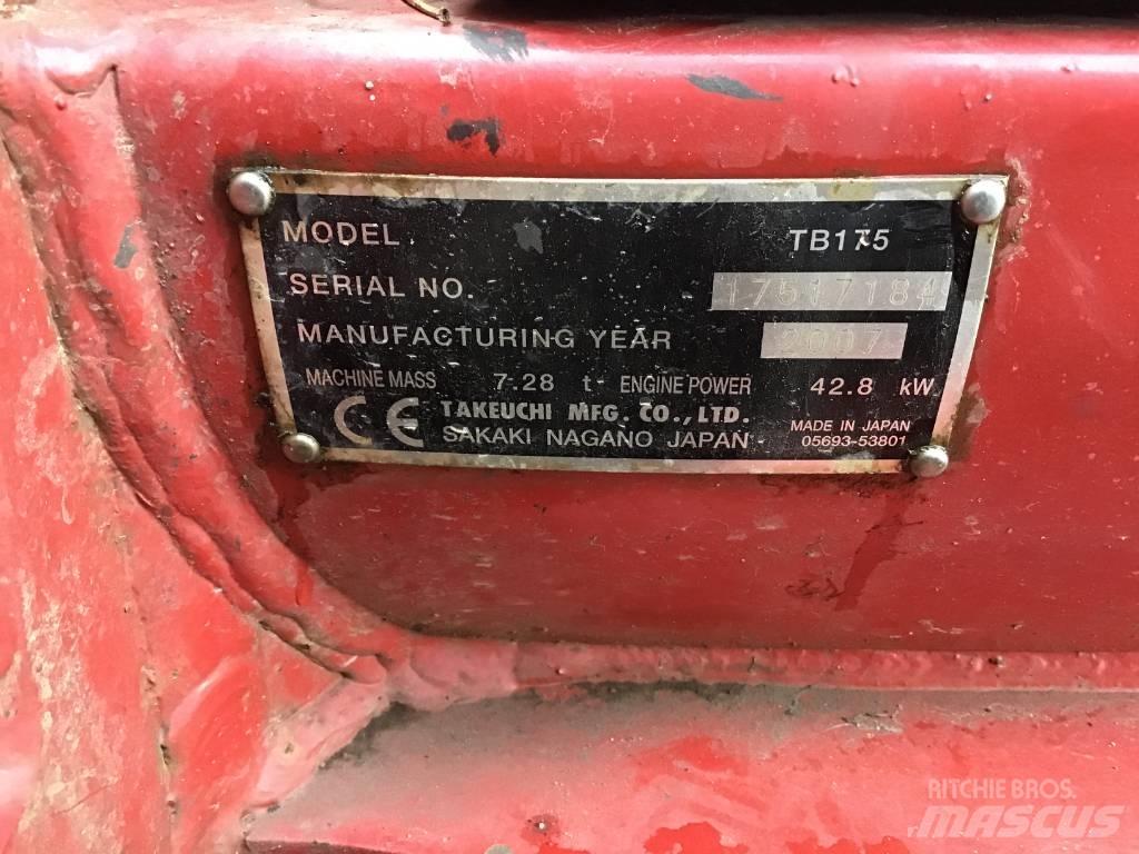 Takeuchi TB 175 Midikaivukoneet 7t - 12t