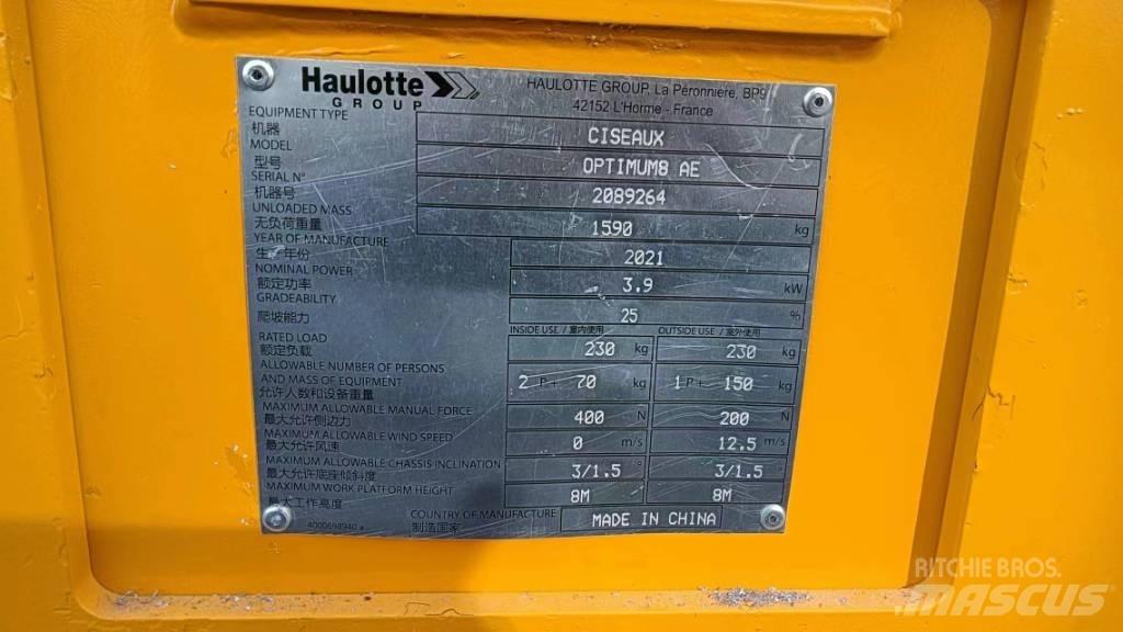 Haulotte OPTIMUM 8 Saksilavat