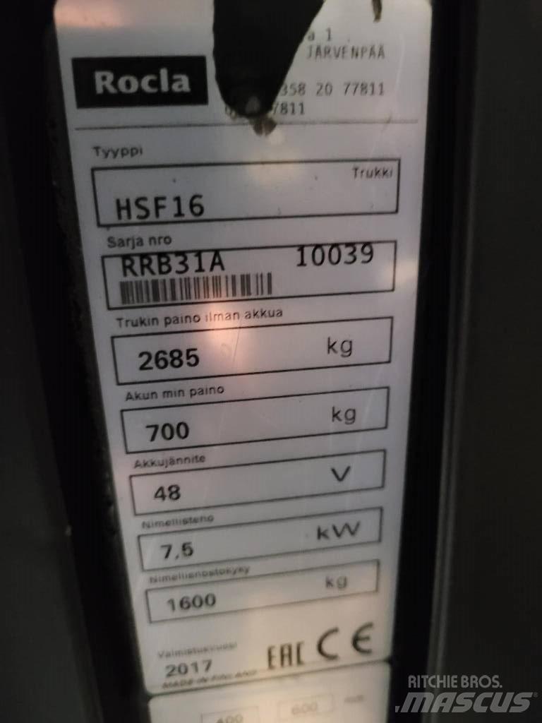 Rocla HSF16 Työntömastotrukit