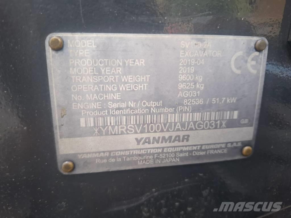 Yanmar SV 100-2A Midikaivukoneet 7t - 12t