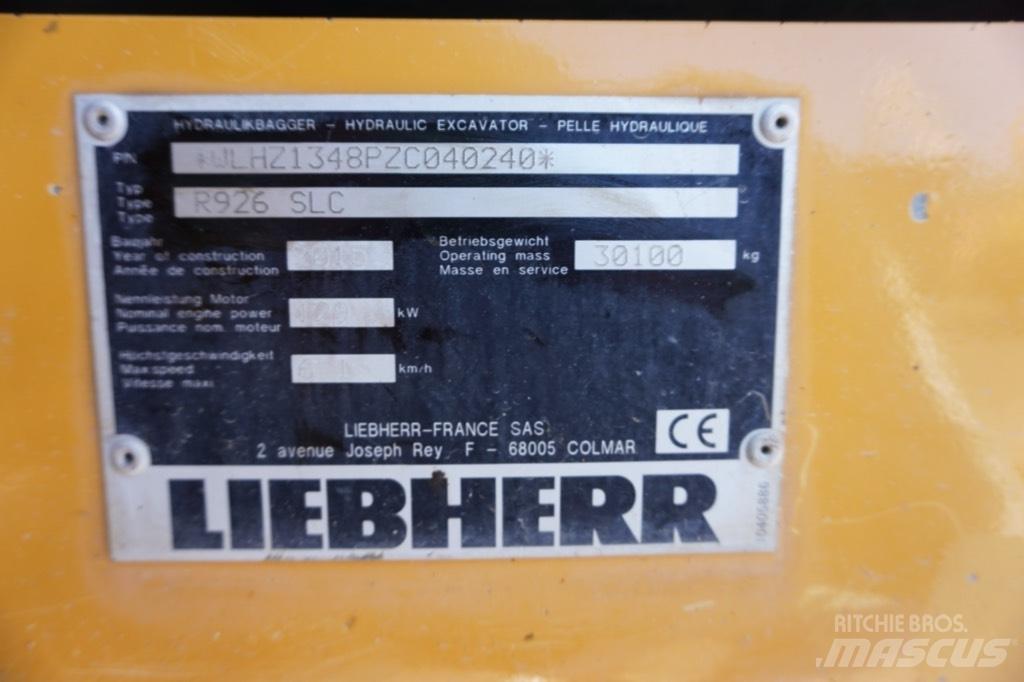 Liebherr R 926 SLC Telakaivukoneet