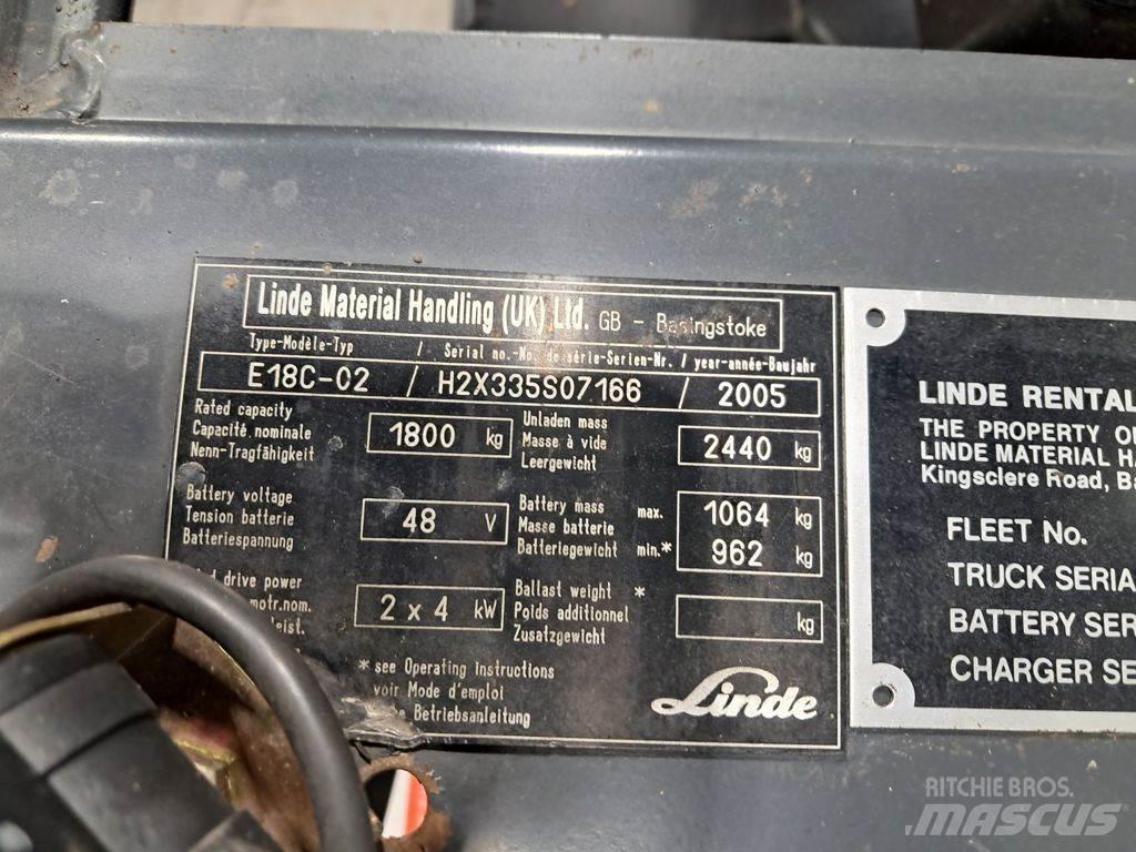 Linde E18C-02 Sähkötrukit