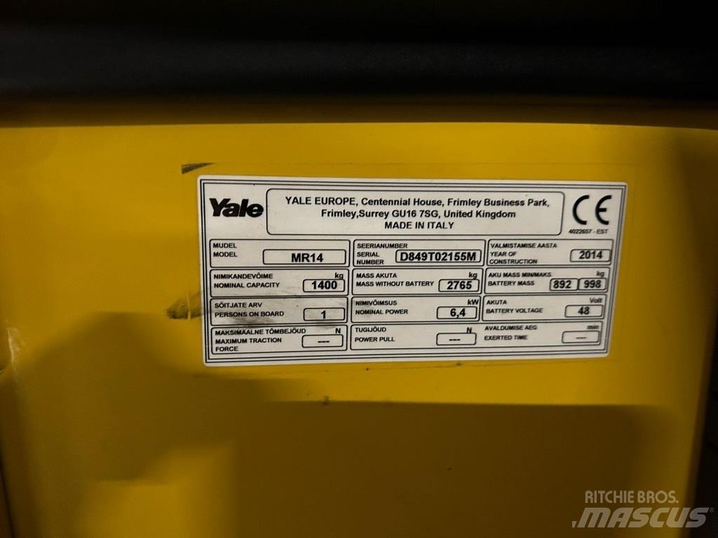 Yale MR 14 Työntömastotrukit