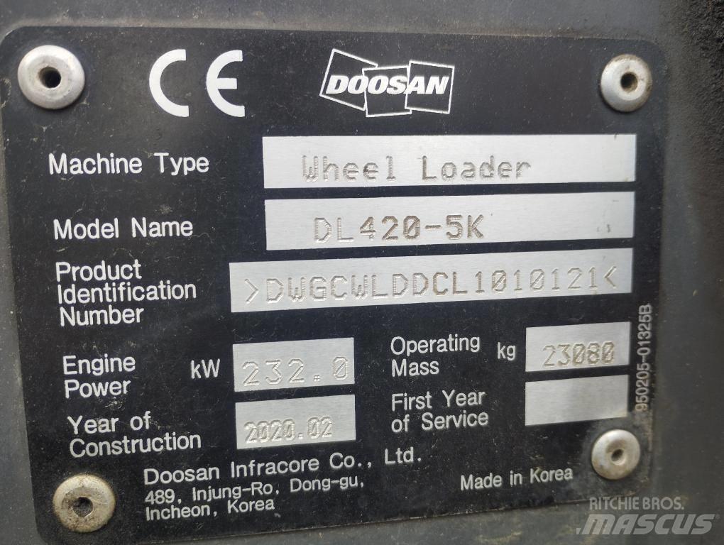 Doosan DL 420-5 Pyöräkuormaajat