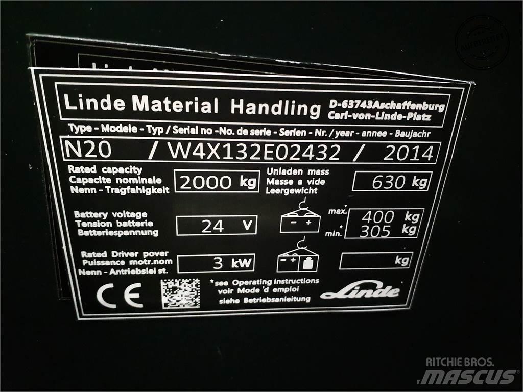 Linde N20-lang Matalakeräilytrukit