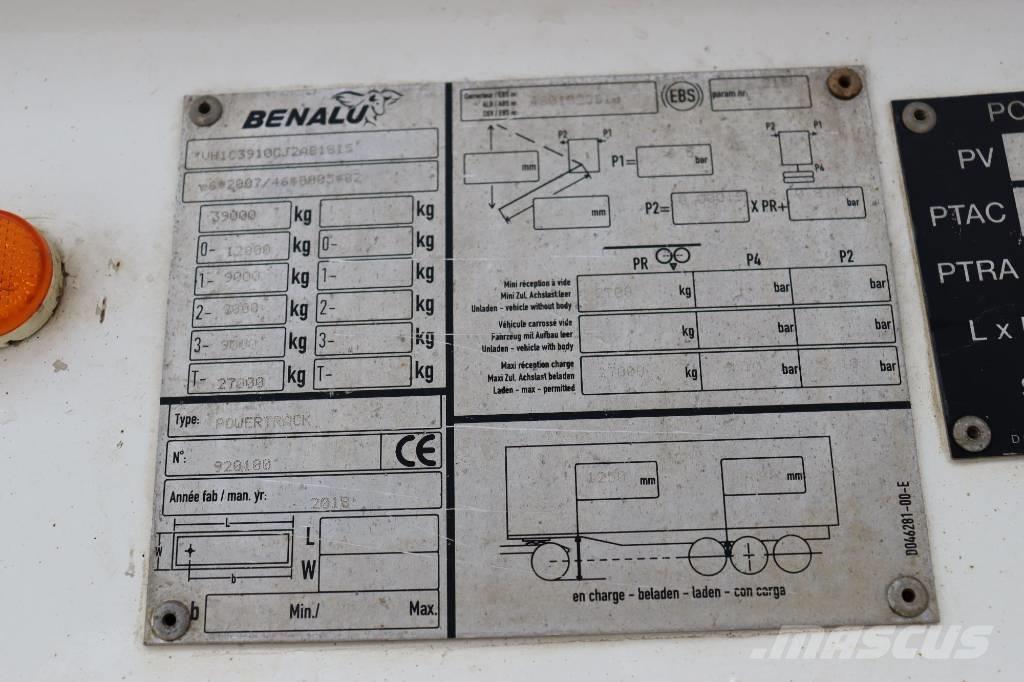 Benalu powertrack Sora- ja kippiperävaunut