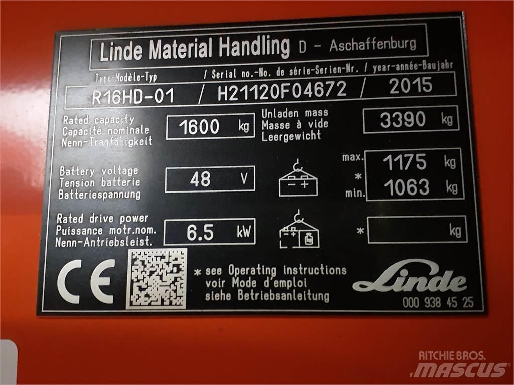 Linde R16HD Työntömastotrukit