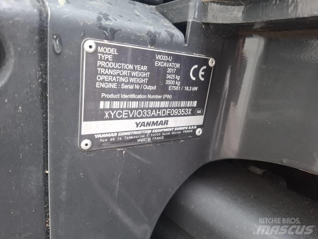 Yanmar Vio 33 U Minikaivukoneet < 7t