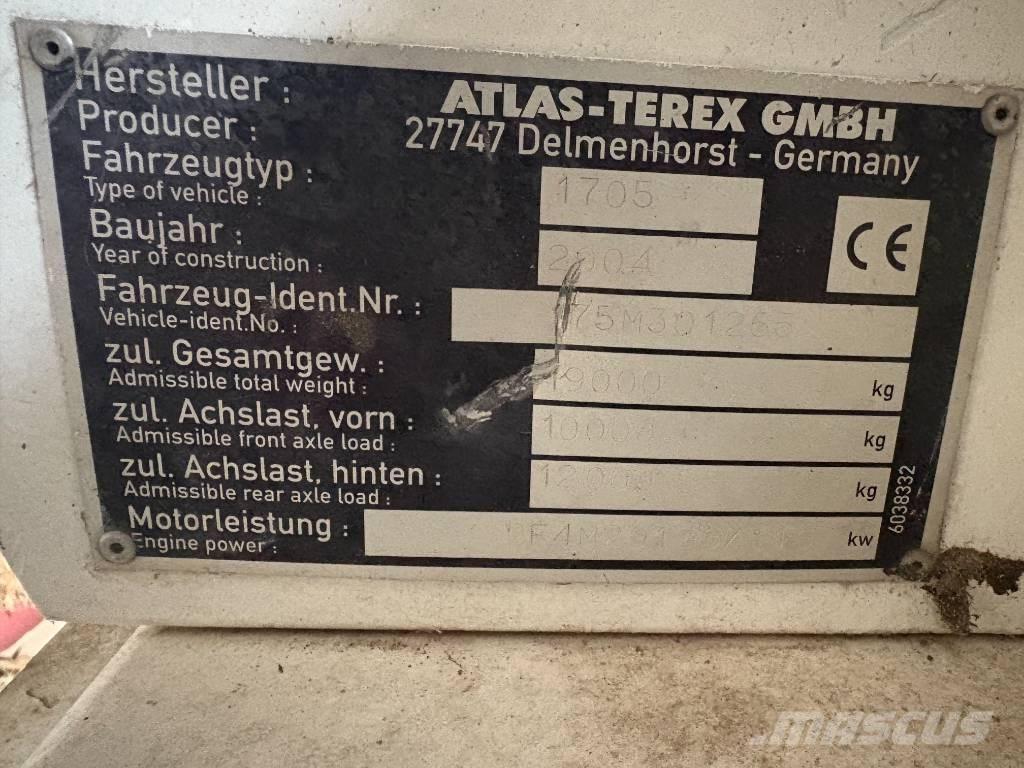 atlas terex 1705m Kaivurikuormaajat