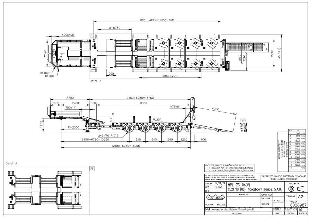 Nooteboom MPL-73-04V Puoliperävaunulavetit