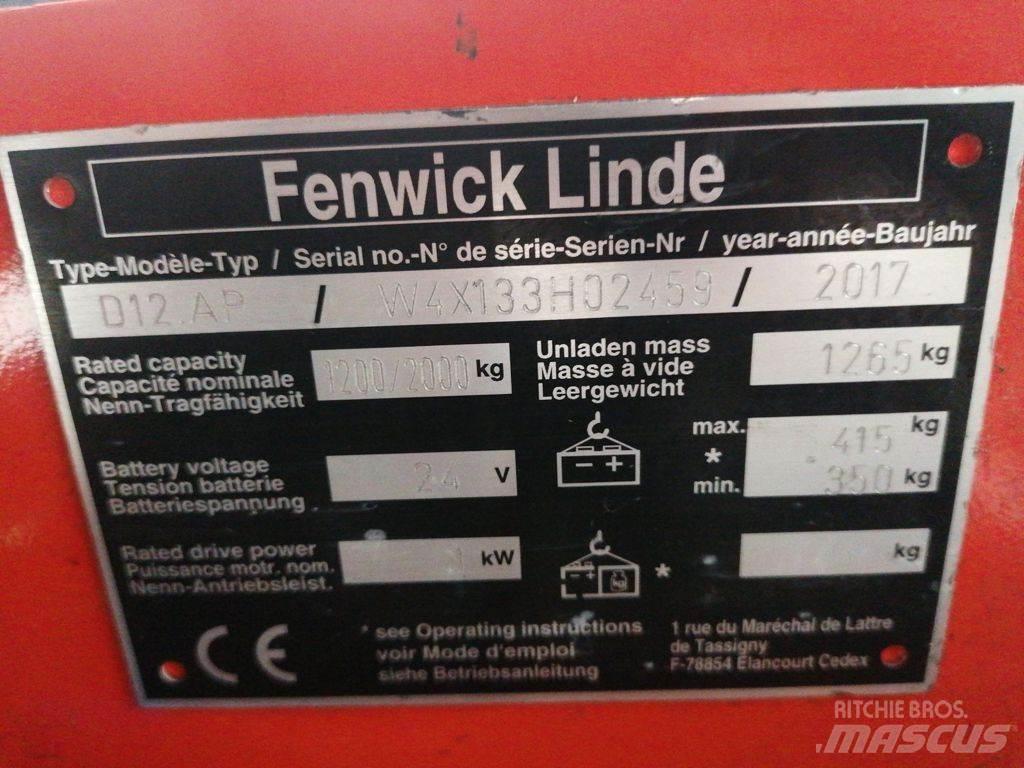 Linde D12AP Käyden ajettavat pinoamistrukit